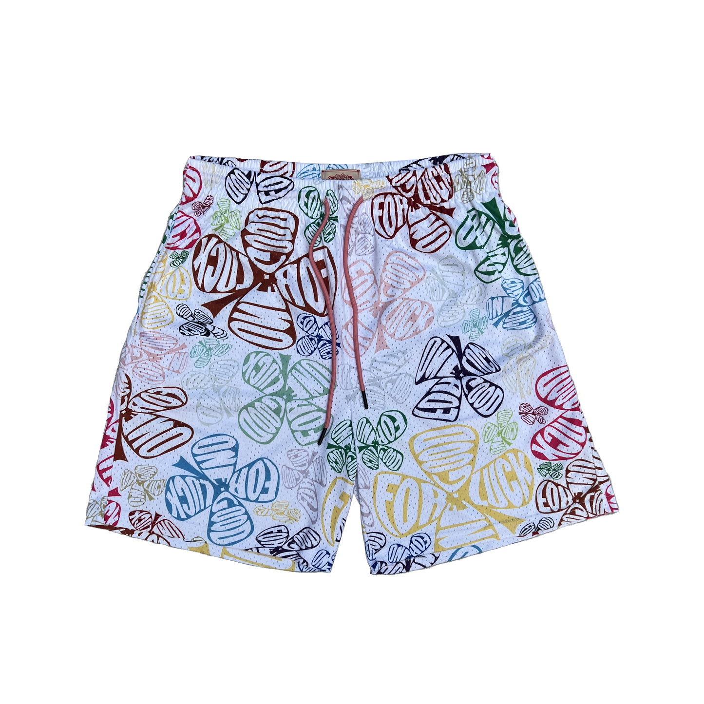 signature print mesh shorts / colorburst