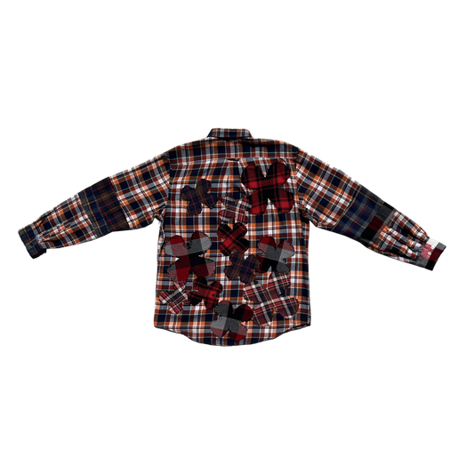 reworked clover patchwork flannel LARGE