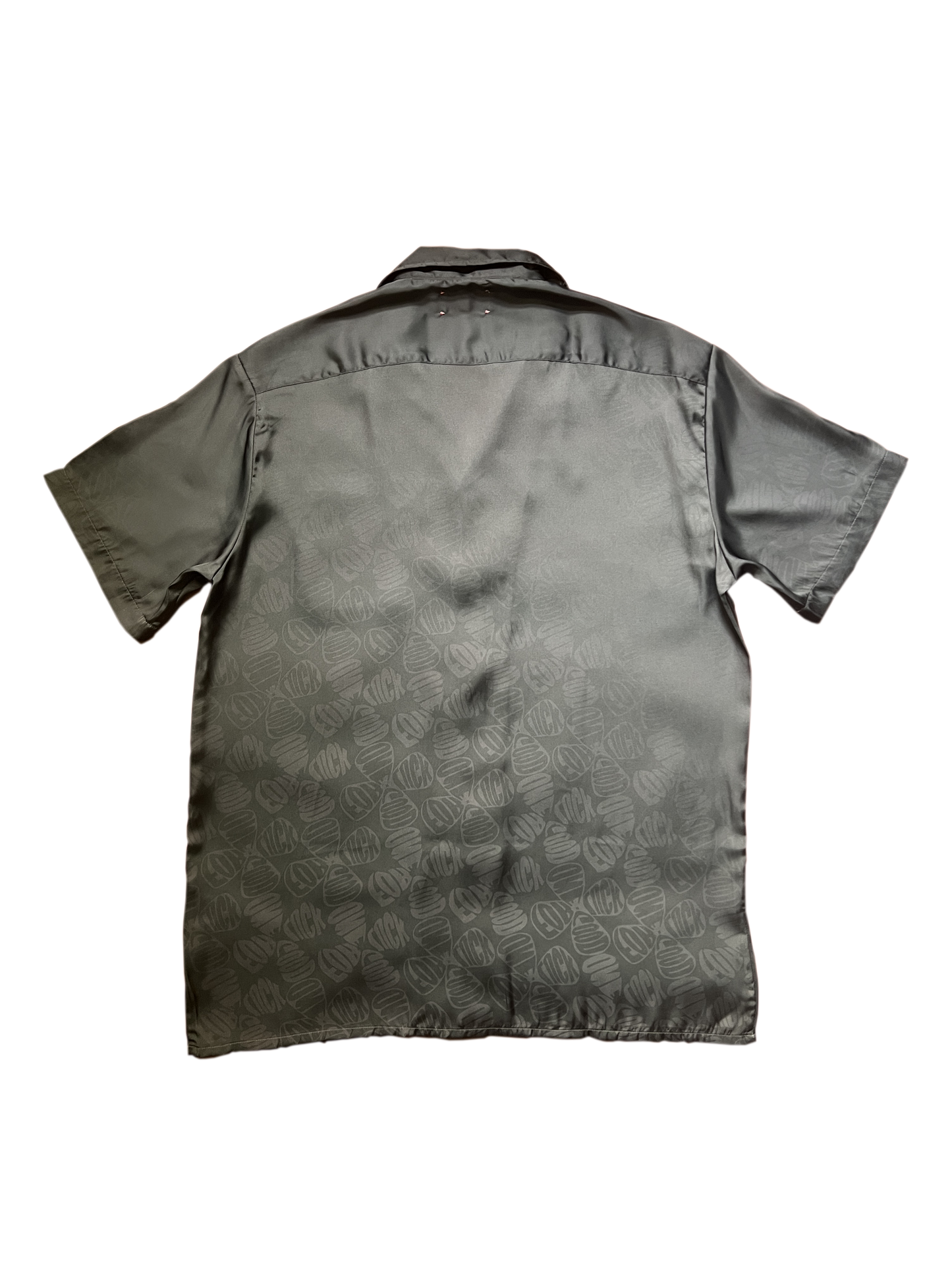 gradient monogram short sleeve button up / midnight