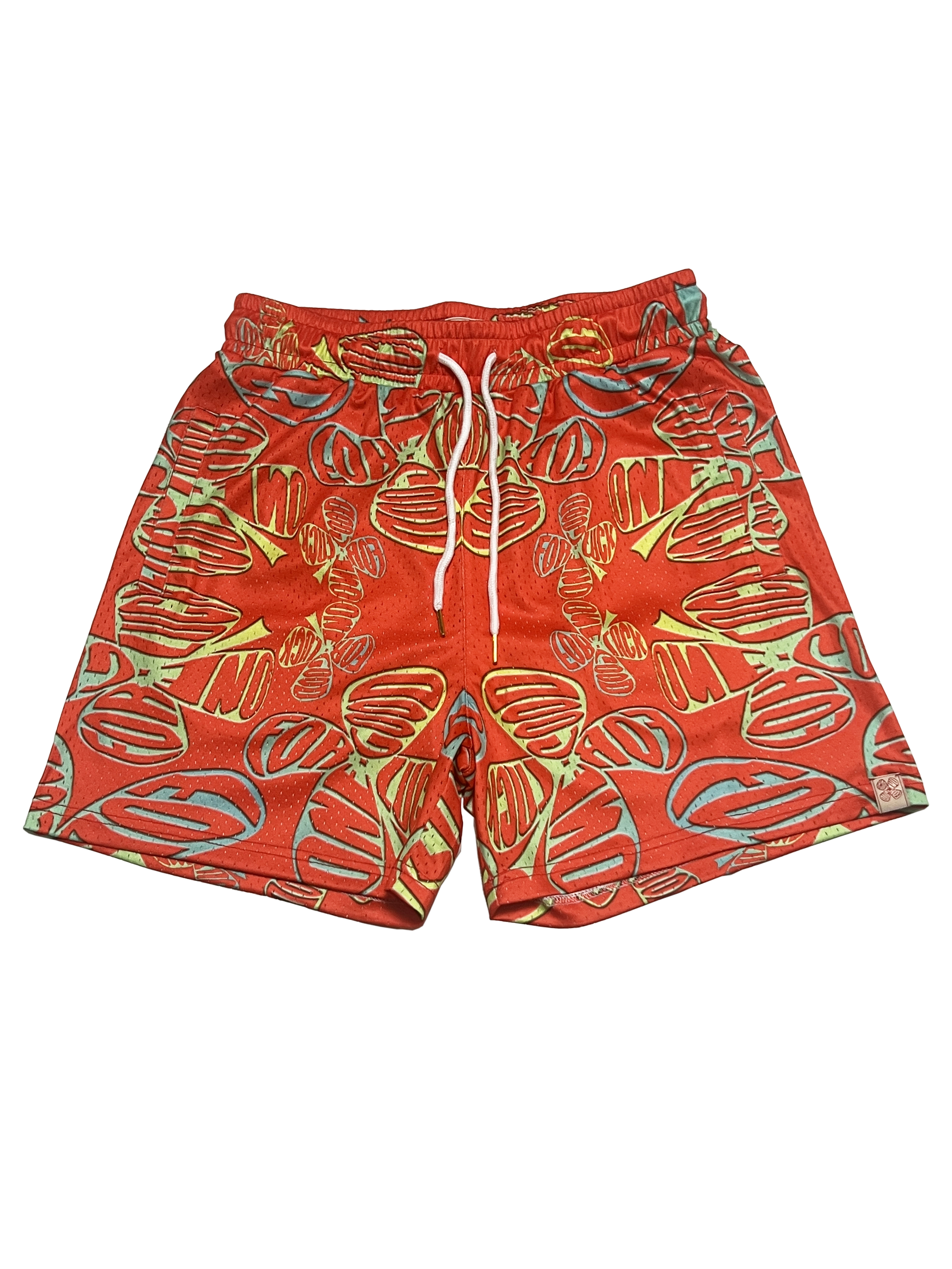 ★ Phyps Department★ Strawberry Sporty Print Mesh Short Sl YHBLYKXP Strawberry print Men's Beach Shorts Elastic Waist