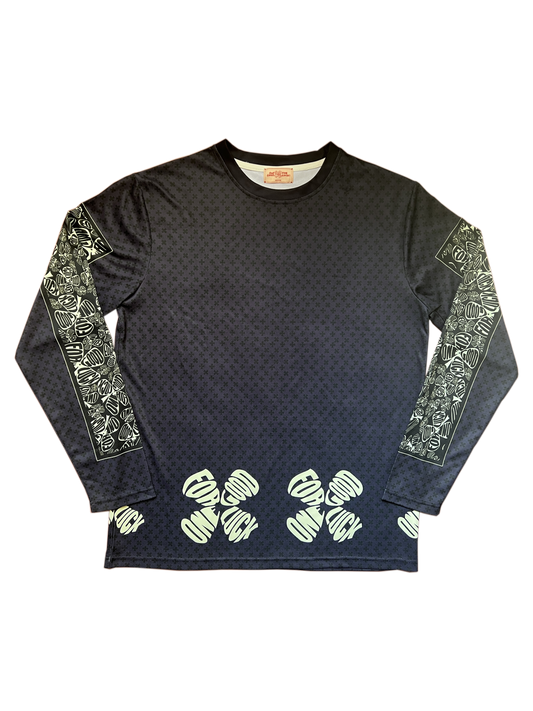 1(ONE)4(FOR) GOOD LUCK LONG SLEEVE JERSEY / BLACK/CREME