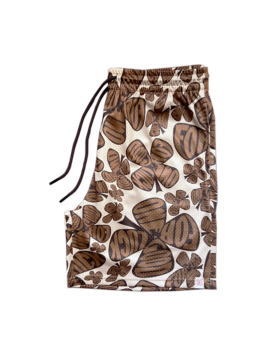 signature print mesh shorts / cheetah