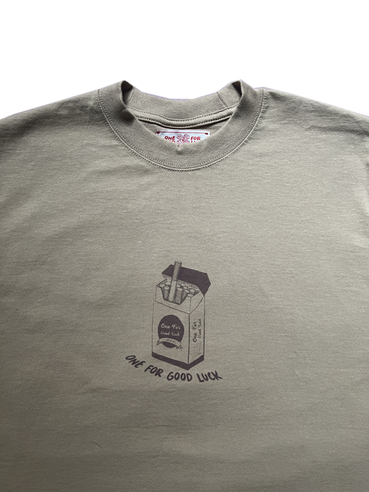 lucky cig khaki tee