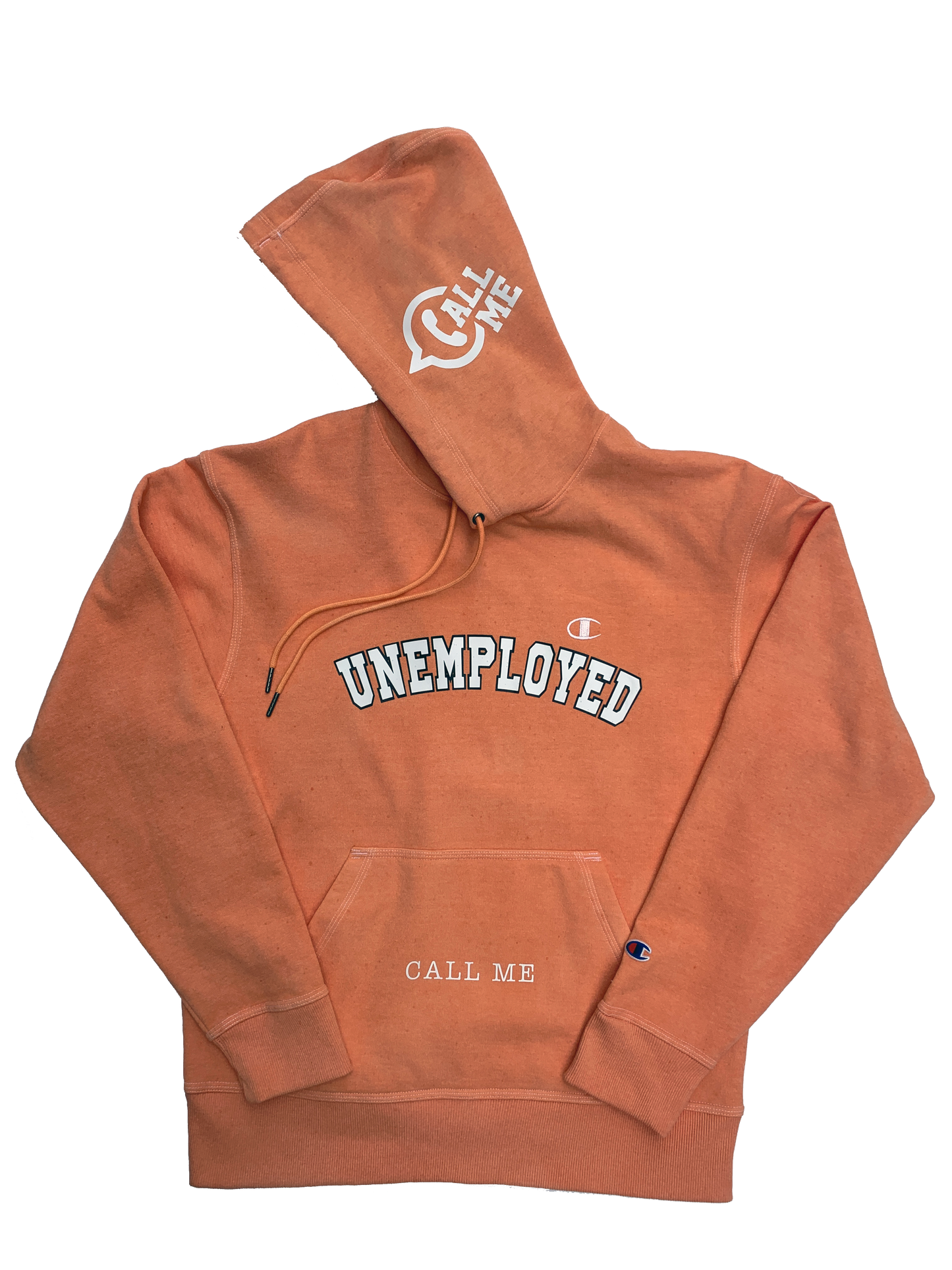 CHAMPION CREAMSICLE ORANGE PULLOVER HOODIE - One For Good Luck!