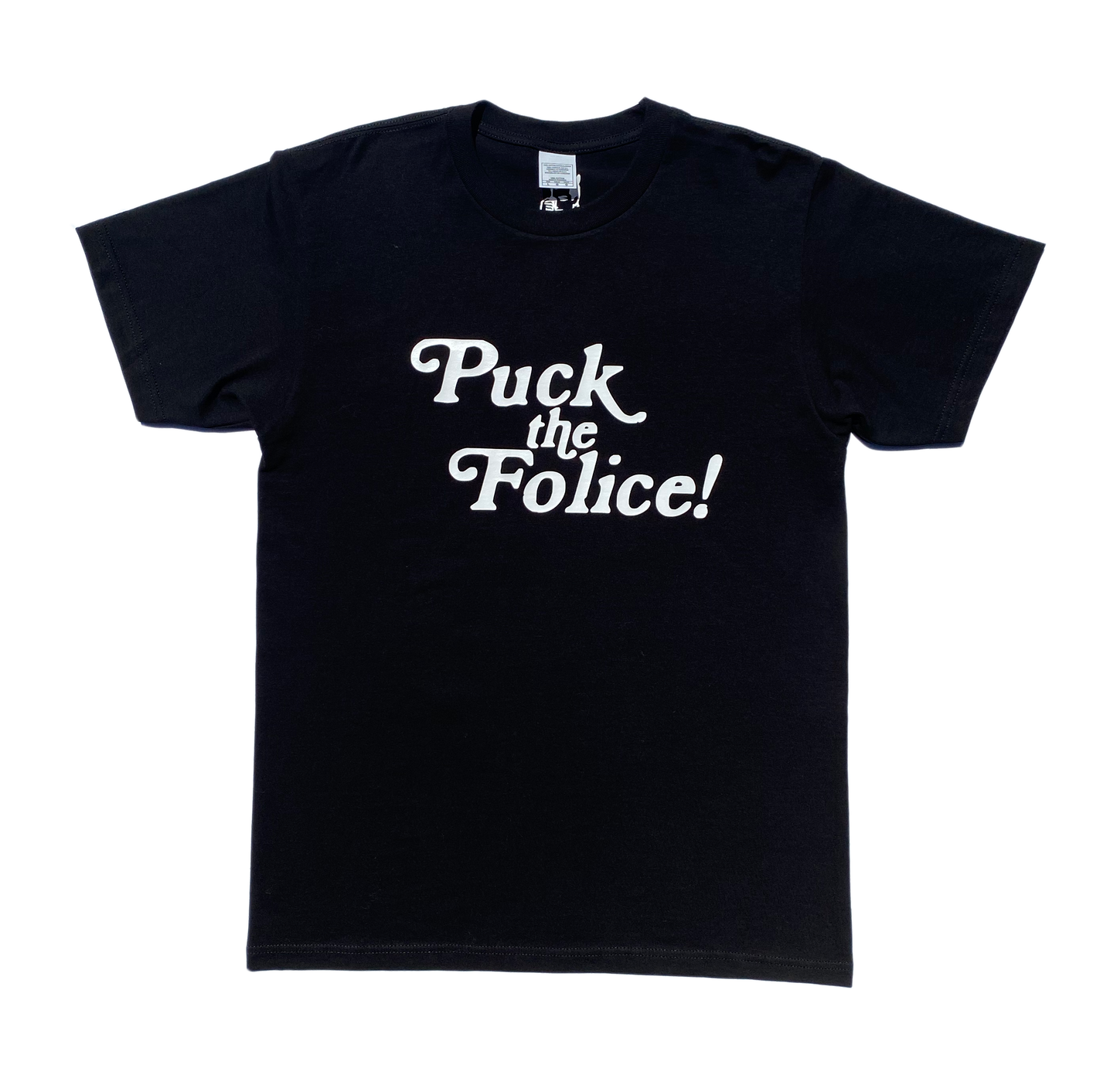 PUCK THE FOLICE BLACK TEE - One For Good Luck!