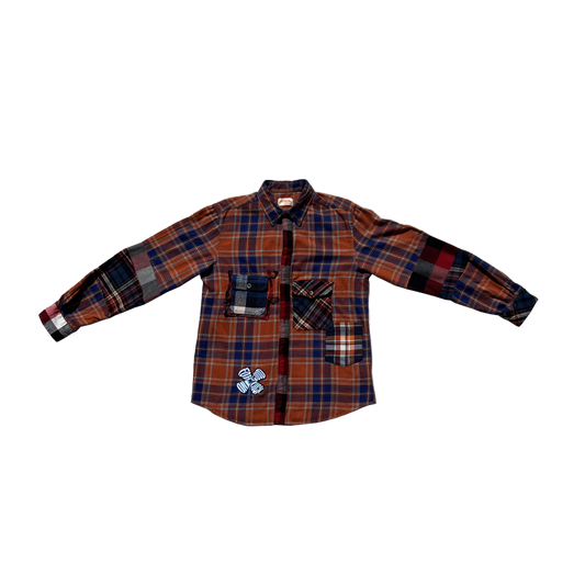 reworked clover patchwork flannel LARGE