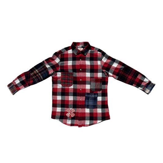 reworked clover patchwork flannel LARGE