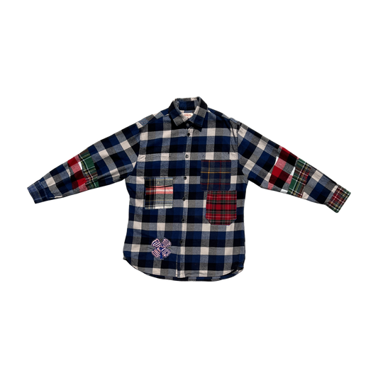 reworked clover patchwork flannel MEDIUM