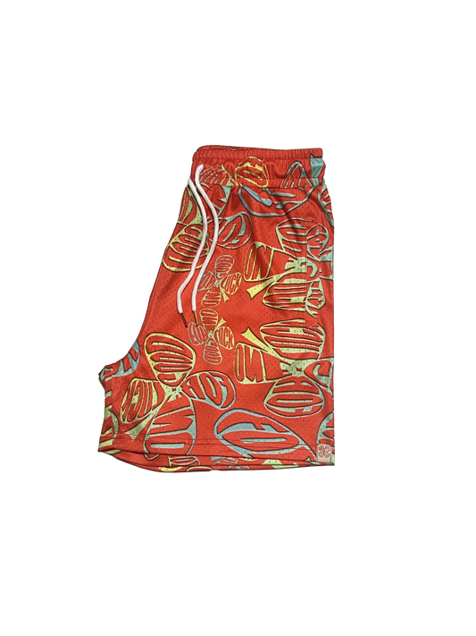 signature print mesh shorts / fruit punch