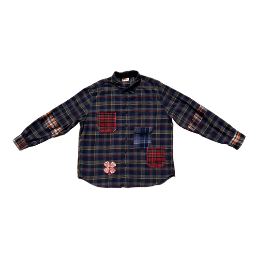 reworked clover patchwork flannel XLARGE