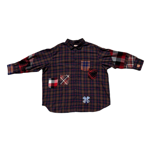 reworked clover patchwork flannel XXLARGE