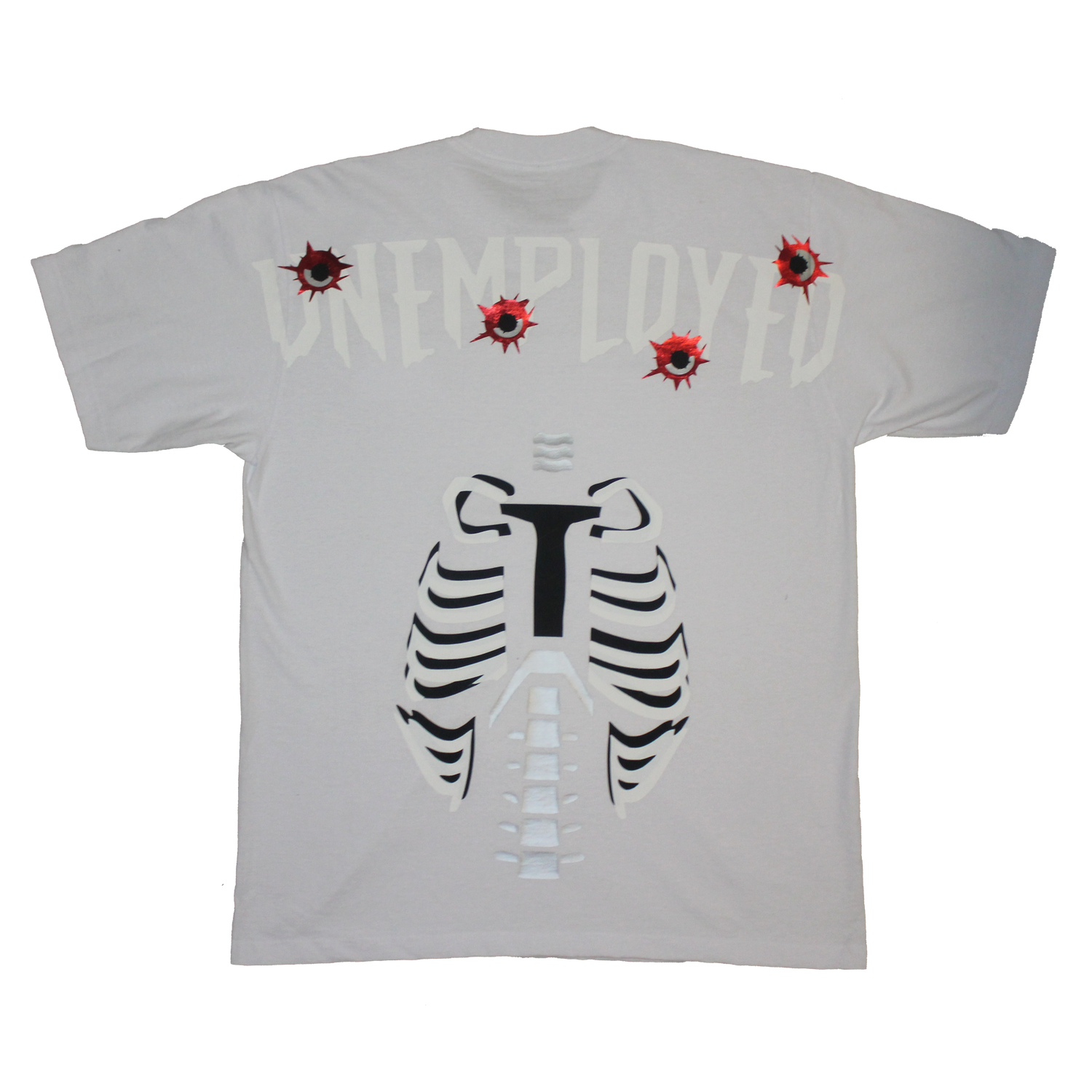 WHITE BULLET WOUNDS TEE - One For Good Luck!