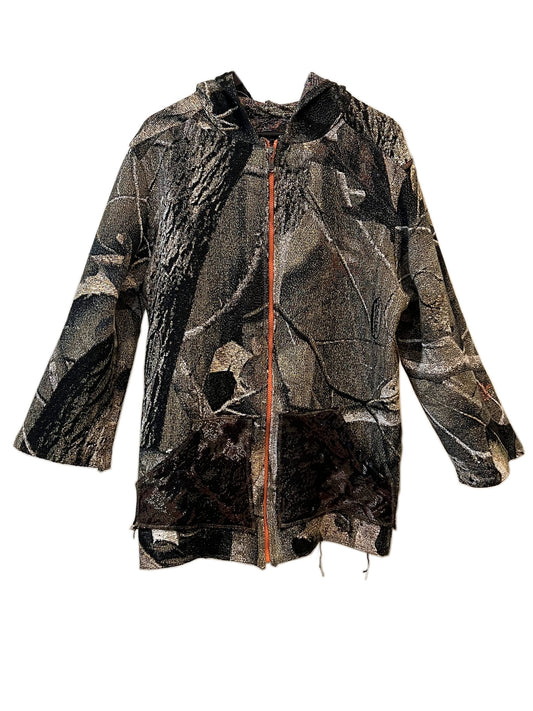 woven real camo zip up - One For Good Luck!