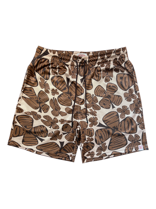 signature print mesh shorts / cheetah