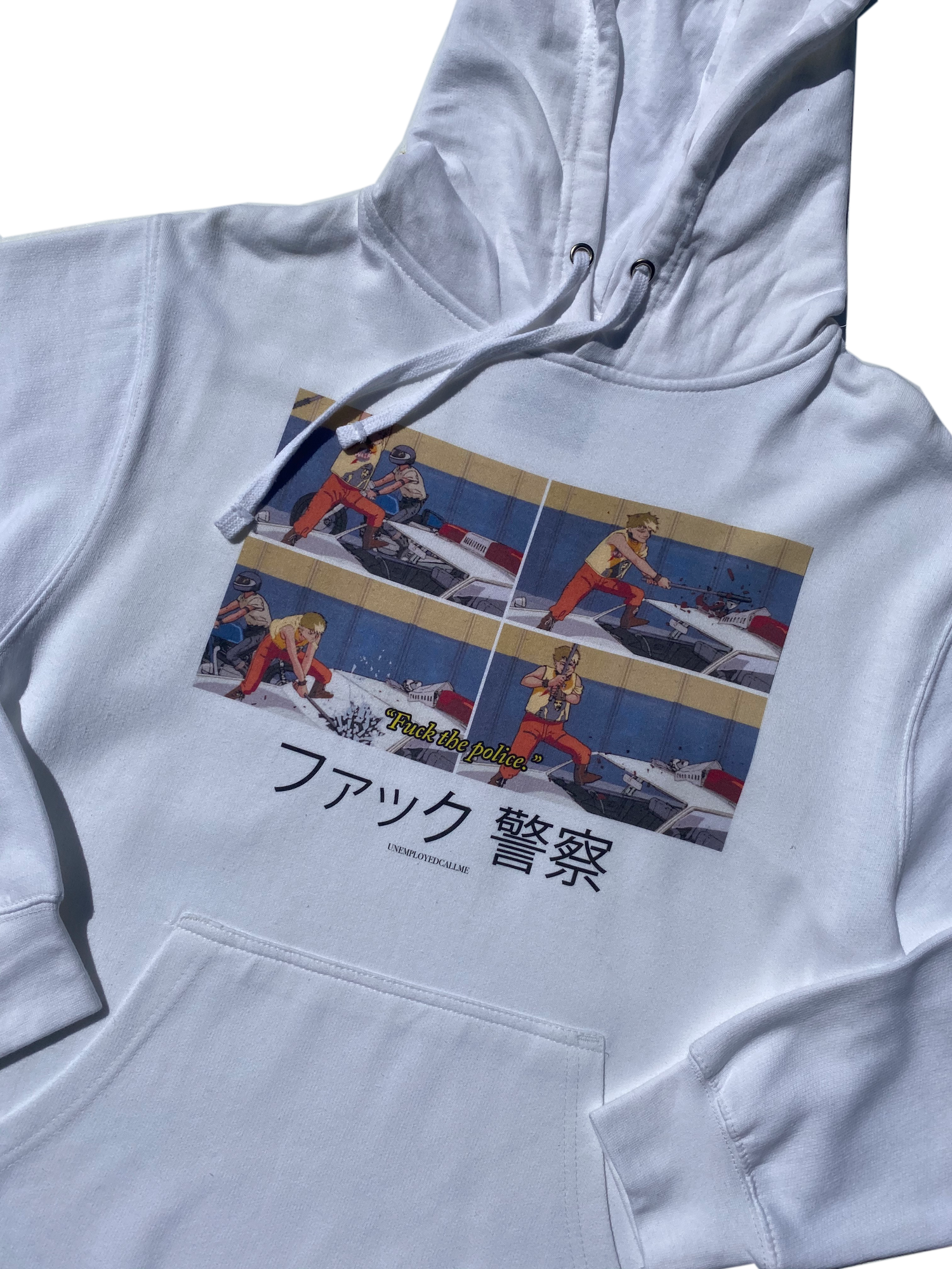 SMASH EM WHITE HOODIE - One For Good Luck!