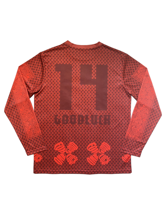 1(ONE)4(FOR) GOOD LUCK LONG SLEEVE JERSEY / RED/RED