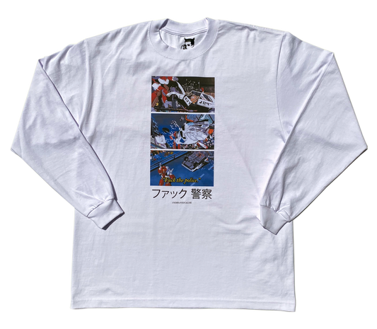 gunDAMNN WHITE LONG SLEEVE - One For Good Luck!