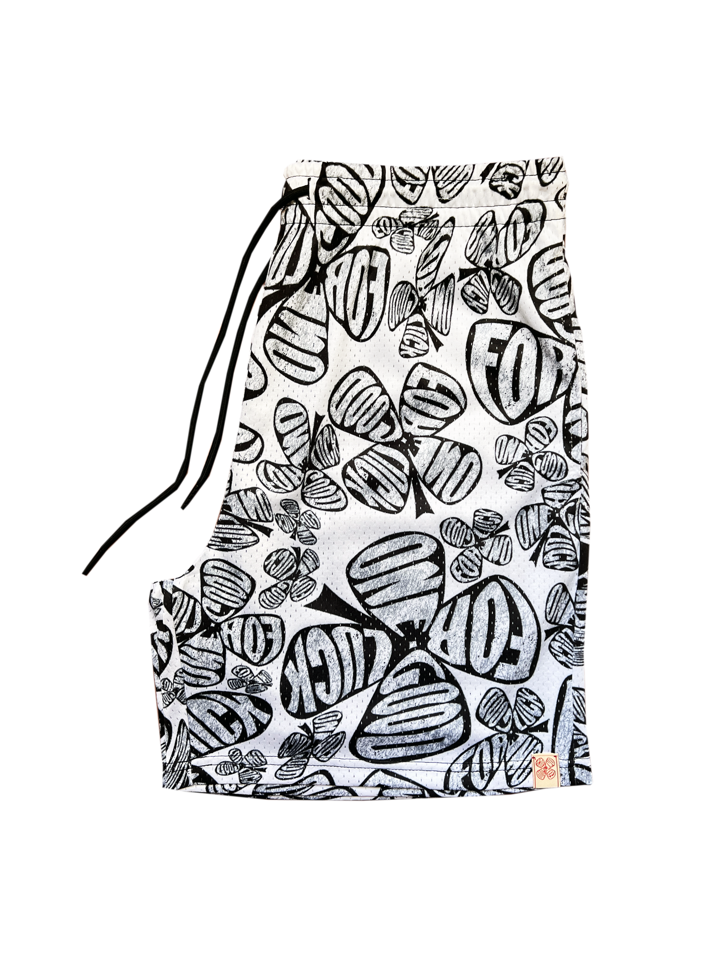 signature print mesh shorts / zebra